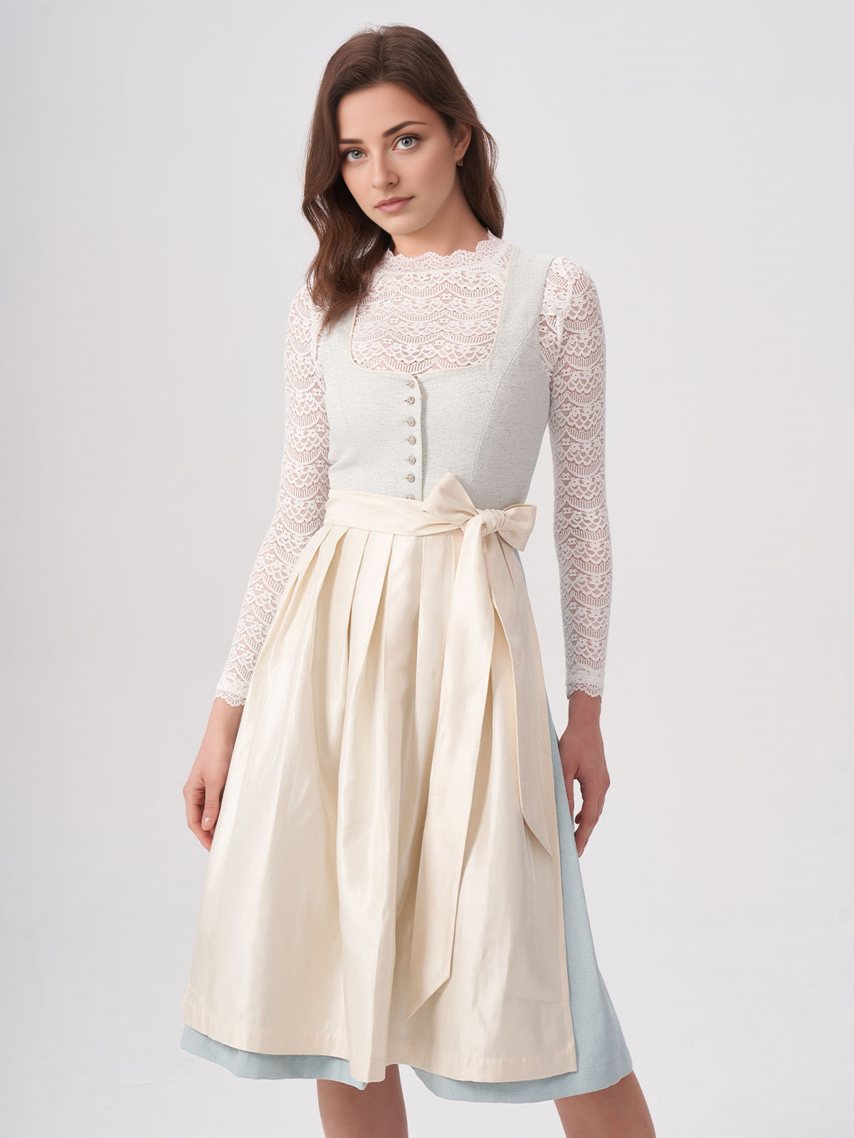 Dirndl in blau-grau – eine harmonische Farbkombination für moderne Anlässe