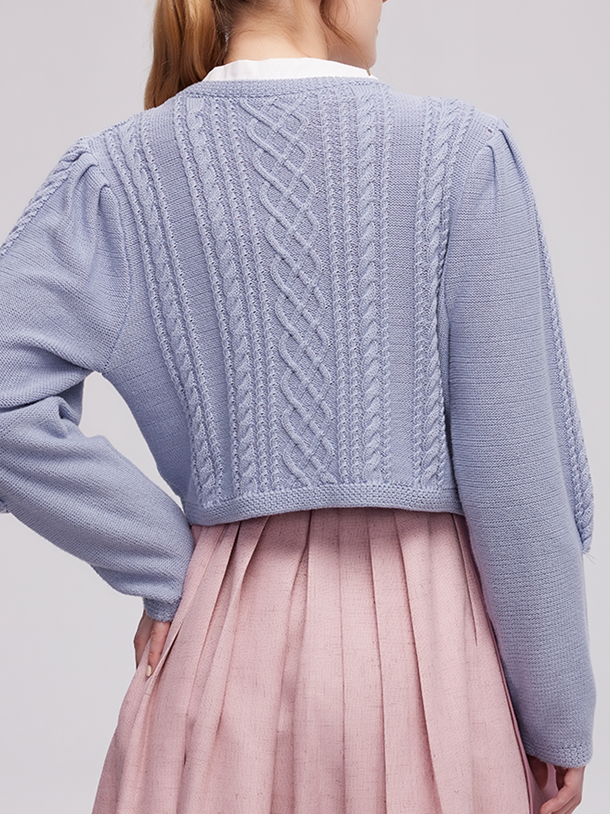 Dirndlbluse in Blau